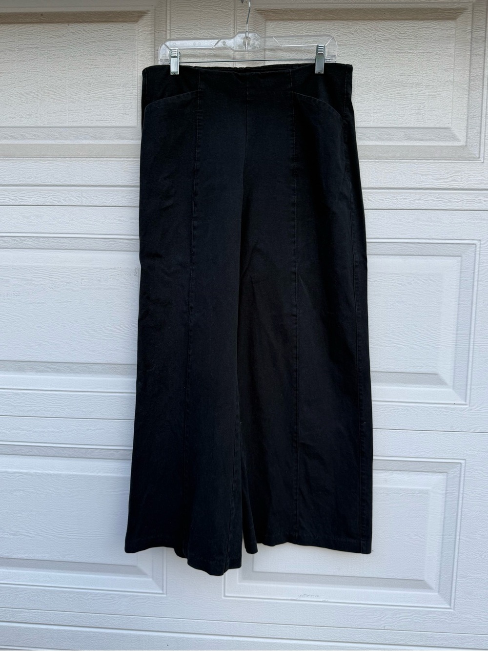 Old Navy High Waist Wide-Leg Pixie Pants with Front Seams in Black Jack L - Picture 5 of 10